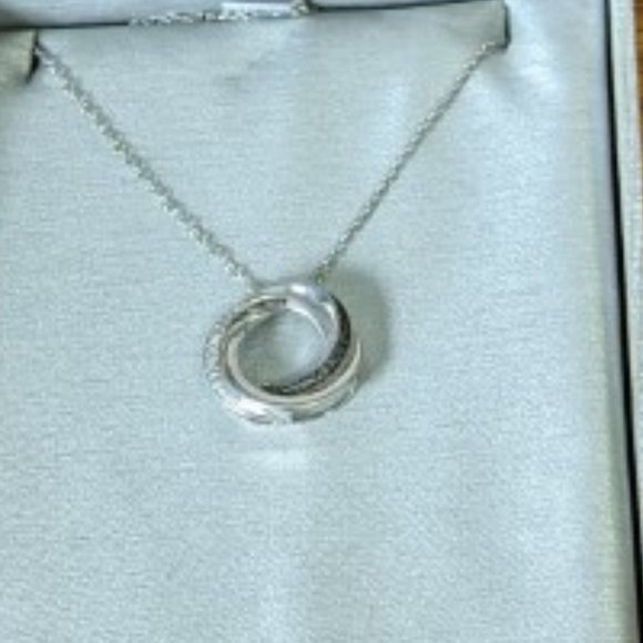 Black & White Diamond Accent Circular Knot Pendant - Picture 3 of 3